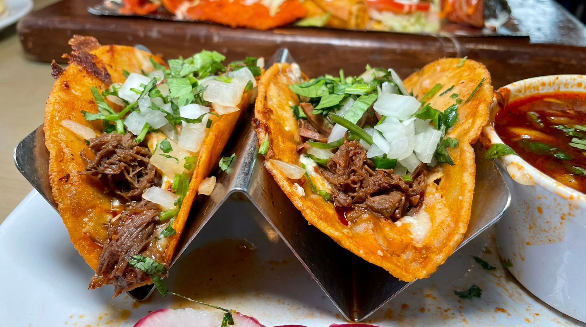 Tacos and tlayudas
